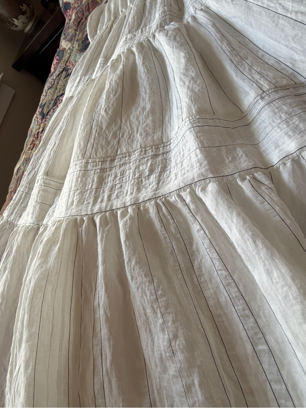 NWOT Rebecca Taylor Midi White Linen Dress Open Back Size 4 - Picture 3 of 10